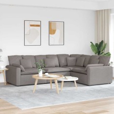 vidaXL Canapea modulară cu perne, gri taupe, textil