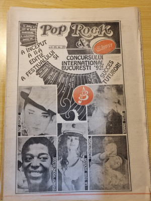 Pop rock &amp;amp; show mai 1992-interviu laurentiu cazan,axl rose,jazz festival brasov foto