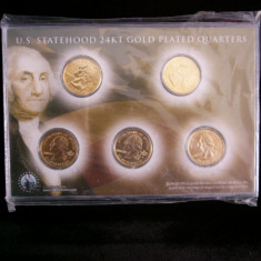 M1 C41 - Set monede - America - quarter 2003 - placate cu aur de 24 de carate