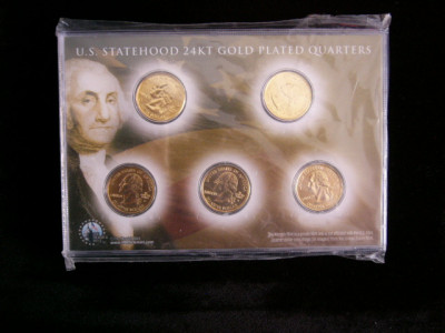 M1 C41 - Set monede - America - quarter 2003 - placate cu aur de 24 de carate foto