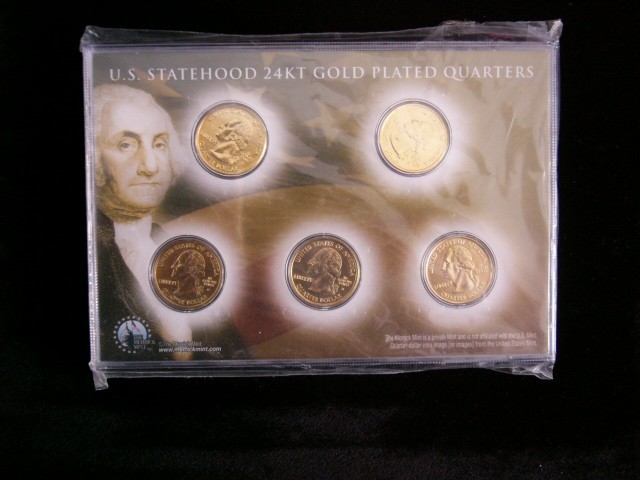 M1 C41 - Set monede - America - quarter 2003 - placate cu aur de 24 de carate