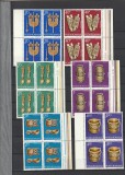 ROMANIA 1978 LP 959 SCULPTURA IN LEMN SERIA IN BLOC DE 4 TIMBRE STARE MNH