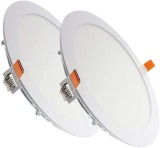 Set de 2 plafoniere LEDUNI &reg;, Lumina alba rece 6000k, aluminiu, LED, 20W, AC, 230V