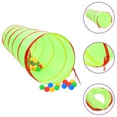 vidaXL Tunel de joacă pentru copii, verde, 175 cm, poliester 93684