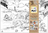 Plansa reutilizabila cu desene de colorat, model Vara,48x33.5 cm