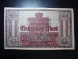 GERMANIA BRAUNSCHWEIG 100 MARK 1918 AUNC ANULATA CU PERFORATII