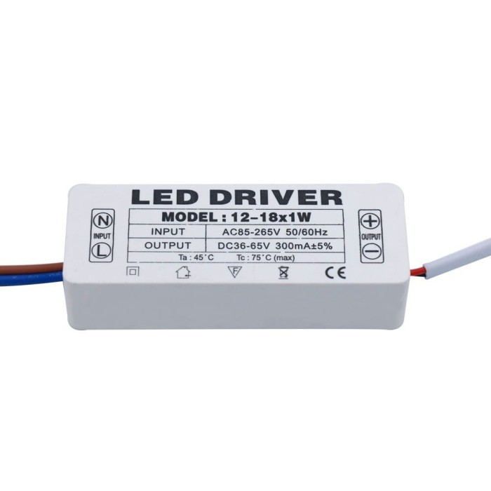 Sursa LED 230Vac 36-63Vdc 300mA 12-18W