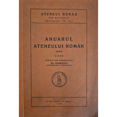 Gh. Adamescu, Anuarul Ateneului Rom&acirc;n pentru 1938