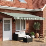 vidaXL Cort electric retractabil Verde și alb 4 x 2 m 3419169