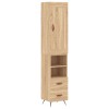 Dulap inalt, stejar sonoma, 34,5x34x180 cm, lemn prelucrat