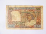 Rară! Republica Malgașă/Madagascar 50 Francs 1969,bancnota din imagini la cel mai mic preț