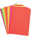 Carton ondulat pentru activitati crafts,culori neon,A4,10 culori set