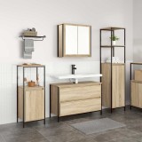 Set mobilier baie, 3 piese, stejar sonoma, lemn prelucrat