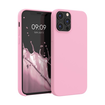 Husa Kwmobile pentru Apple iPhone 12 Pro Max, Silicon, Roz, 52644.110 foto