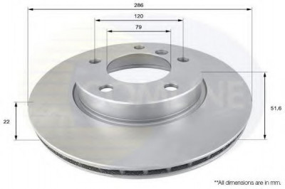 Disc frana BMW Seria 3 Compact (E36) (1994 - 2000) COMLINE ADC1702V foto