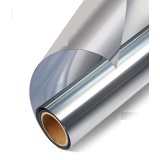 Folie Autoadeziva Pentru Geam cu Protectie Solara UV si Efect de Oglinda, Silver, Calitate Premium, Dimensiune 200 x 70 cm CBD CORAL BEST DEALS 200 cm