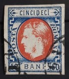 Romania 1869 - Carol l cu Favoriti,Lp.29