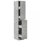 Cumpara ieftin Dulap de farmacie, gri beton, 30x41x174,5 cm, lemn prelucrat