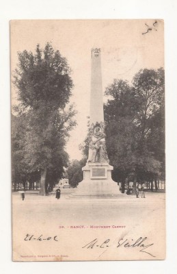 FV1 -Carte Postala - FRANTA - Nancy, Monument Carnot, circulata 1902 foto