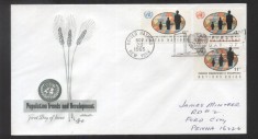 UN New York 1965 World population conference Mi.160-162 FDC UN.208 foto