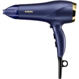 Uscator de par BaByliss 5781PE Midnight Luxe DC 2300W , 3 trepte de temperatura , 2 viteze, super ionic frizz- control, titanium- ceramic, Albastru