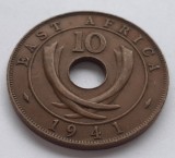 33. Moneda Africa de Est 10 cents 1941 - I (Bombay Mint, Bombay, British India)