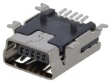Soclu USB B mini pentru PCB SMT 5 pini USB 2.0