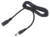 Cablu DC 5,5/2,1 mm 2x0,5mm2 cu mufă și soclu drept negru