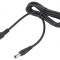 Cablu DC 5,5/2,1 mm 2x0,5mm2 cu mufă și soclu drept negru