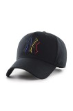 47 brand șapcă de baseball din bumbac MLB New York Yankees culoarea negru, cu imprimeu, B-PRPDT17GWP-BK