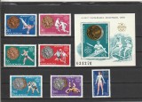 ROMANIA 1976 LP 923 LP 924 MONTREAL SERIE + COLITA DANTELATA MNH NESTAMPILATE, Nestampilat