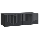 vidaXL Oglindă TV montată pe perete Pe perete Negru 98 x 41 x 30 cm 899036
