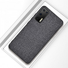 Husa telefon Huawei P40 TPU din textil Gri