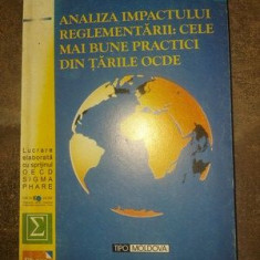 Analiza impactului reglementarii: cele mai bune practici din tarile ocde