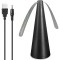 Ventilator Exterior, Repelent pentru Muste/Tantari, Cablu USB, Slot Baterii, 9 x 9 x 20 cm, Negru