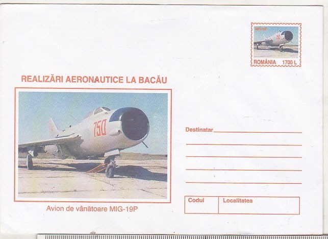 bnk ip Realizari aeronautice Bacau - Avion de vanatoare MIG-19P - necirculat - 077/2000
