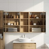 vidaXL Set dulap baie cu raft 3 pcs 130 x 14,5 x 70 cm Lemn compozit 3403767