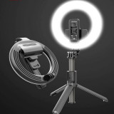 Lampa circulara Make up ,Selfie Stick Bluetooth L07, portabil, LED 5 inch, 90 cm, Oem