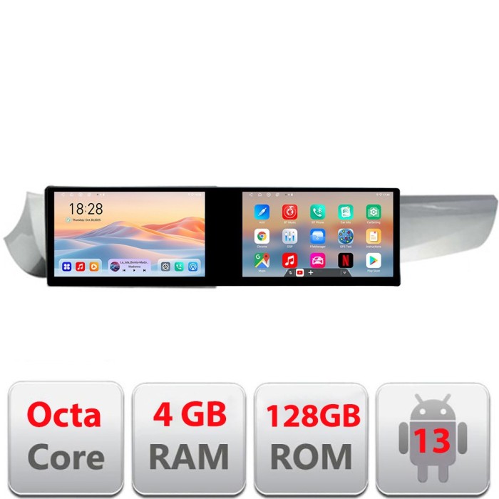 Navigatie Alfa Romeo Giulietta 2010-2014 Edotec 2 ecrane 8 core 4+128 21.6 inch Incell android Wifi 5Ghz gps internet Kit-giulietta CarStore Technolog