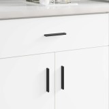 vidaXL M&acirc;nere 2 pcs Negru 106 x 7,4 x 15,5 mm Aluminiu 864686