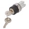 Comutator Rotativ cu Cheie 22mm Argintiu