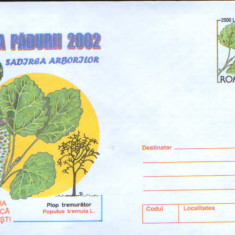 Intreg pos plic nec 2002 - Luna Padurii - sadirea arborilor - Plop tremurator