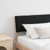 VidaXL Tăblie tapițată Negru 180 cm Lemn de pin masiv 879106
