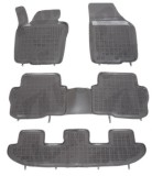 Set covorase auto din cauciuc SEAT ALHAMBRA (7N), 06.2010-, VW SHARAN (7N), 04.2010- cu 7 locuri, presuri tip tavita, negru; elastomer