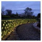 Lampa Solara Gradina 10m, 100 LED, IP65, Lumina Ambientala Exterior, Panou Solar, Galbena