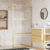VidaXL Paravan duș walk-in, auriu, 100x195 cm, sticlă ESG transparentă 154939