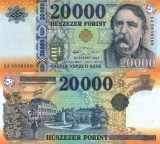 UNGARIA █ bancnota █ 20000 Forint █ 2015 █ P-207a █ UNC █ necirculata
