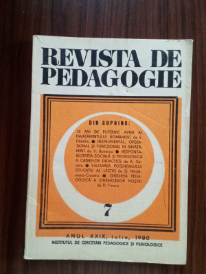 Revista de pedagogie Nr. 7/1980 foto