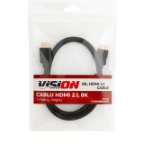 Cablu HDMI 2.1 Vision Touch, 8K, 1m, Negru