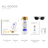 Epilator IPL LCD 3in1, 400000 Pulsatii, 5 Trepte, Epilare Definitiva Acasa, Fata, Corp